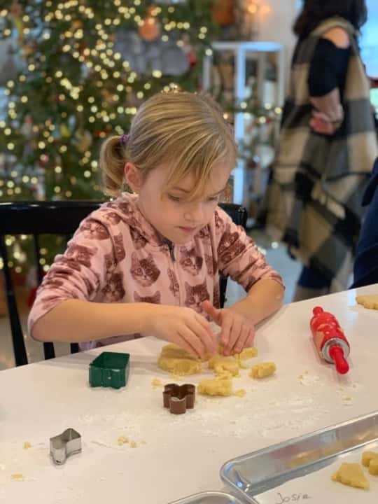 The girls had fun making cookies at Stella and Ruby’s house.