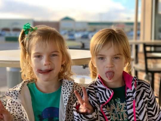 Some silliness while waiting for John, sick with the flu and pneumonia, to finish at urgent care.