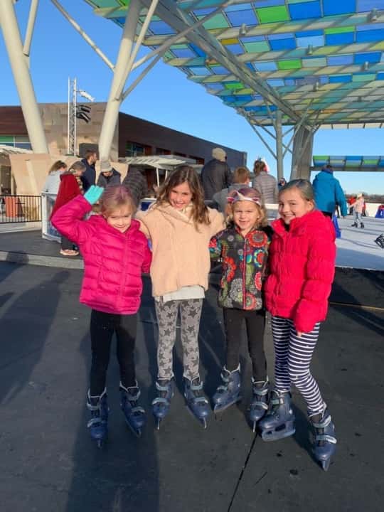 First time ice skating! Everyone except Josie loved it, but she did like that we ran into some friends at Summit Park.