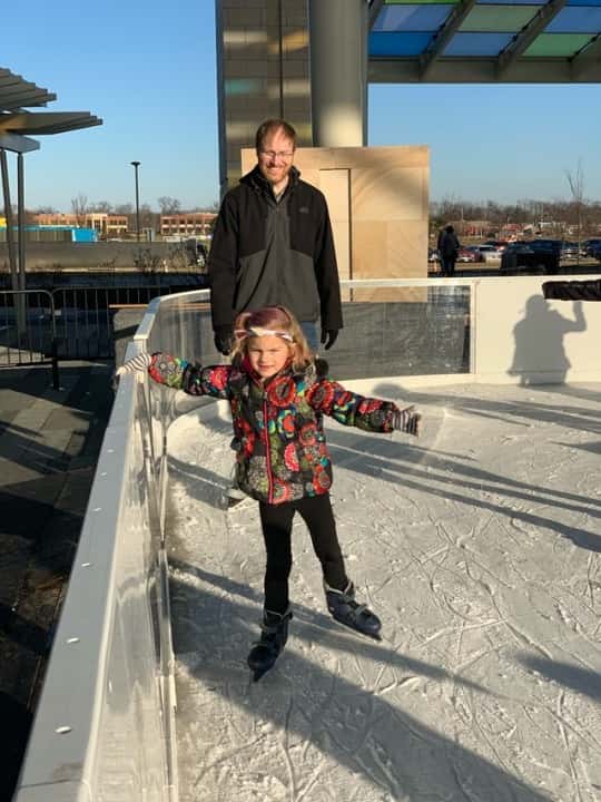 First time ice skating! Everyone except Josie loved it, but she did like that we ran into some friends at Summit Park.