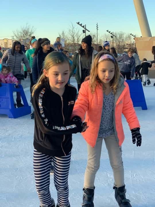 First time ice skating! Everyone except Josie loved it, but she did like that we ran into some friends at Summit Park.