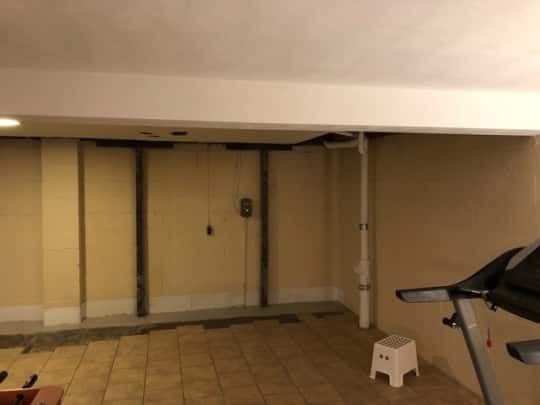 Basement before and after - a family room we now love to hang out in!