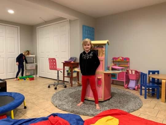Basement before and after - a family room we now love to hang out in!