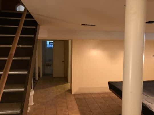 Basement before and after - a family room we now love to hang out in!