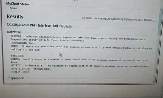 Abby’s sporting a new accessory, unfortunately.