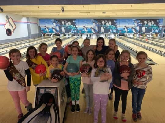 Our Brownies hosted Cosmic Bowling - sold out alley with 144 girls from 13 troops!