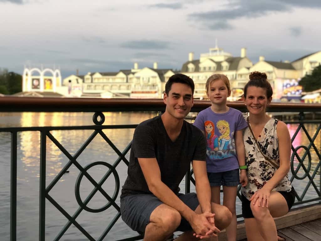 Our first day at Disney, a resort day at the Boardwalk Inn, was so much fun! The girls especially LOVED the water slide! (We talked Josie, our cautious rider, into trying it. Her reaction: “I actually liked that!” And then she rode it non-stop for an hour.)