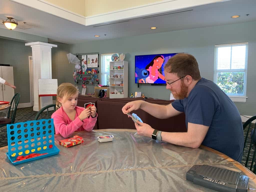 Thanks to a pool “maintenance issue,” we had a fun last morning exploring our community hall and pool, and pool-hopping at the Disney Beach & Yacht Club!