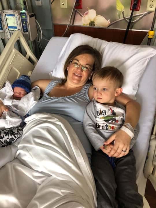 Big day! Easter egg hunt fun AND a new baby!