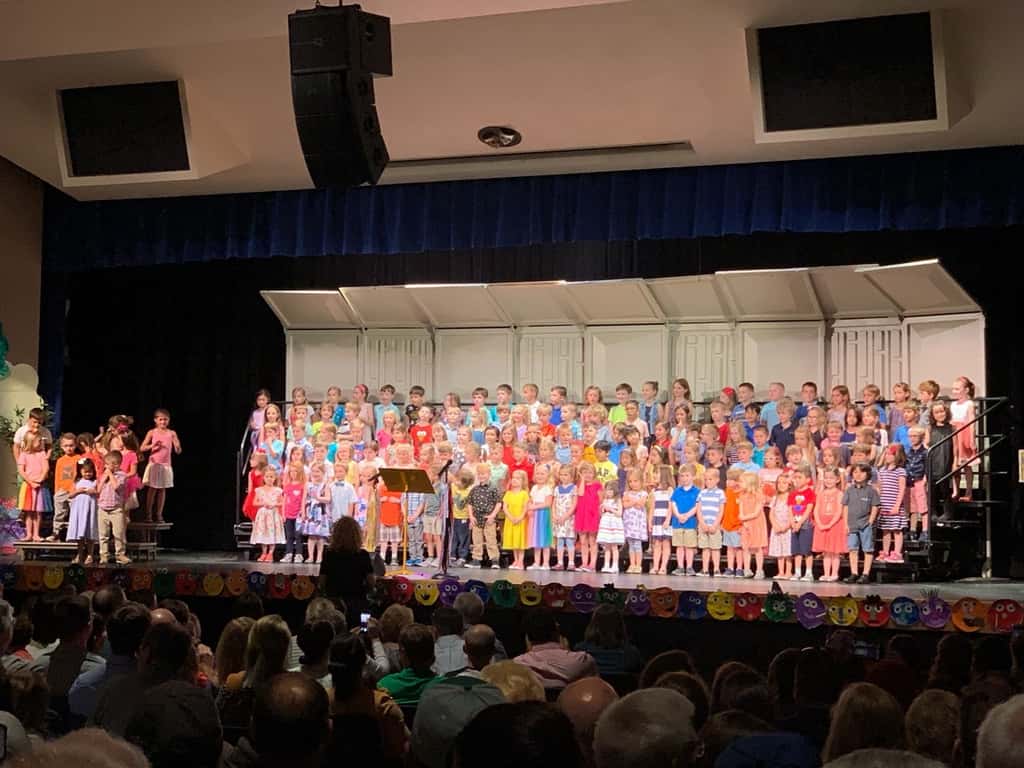 Celebrating 50 years of Sesame Street - Gwen and Josie’s kindergarten musical. (They’re on the left, in the top row.)