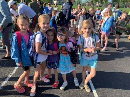 A lovely morning for Walk to School Day