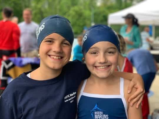 Second swim meet! Abby’s loving it!