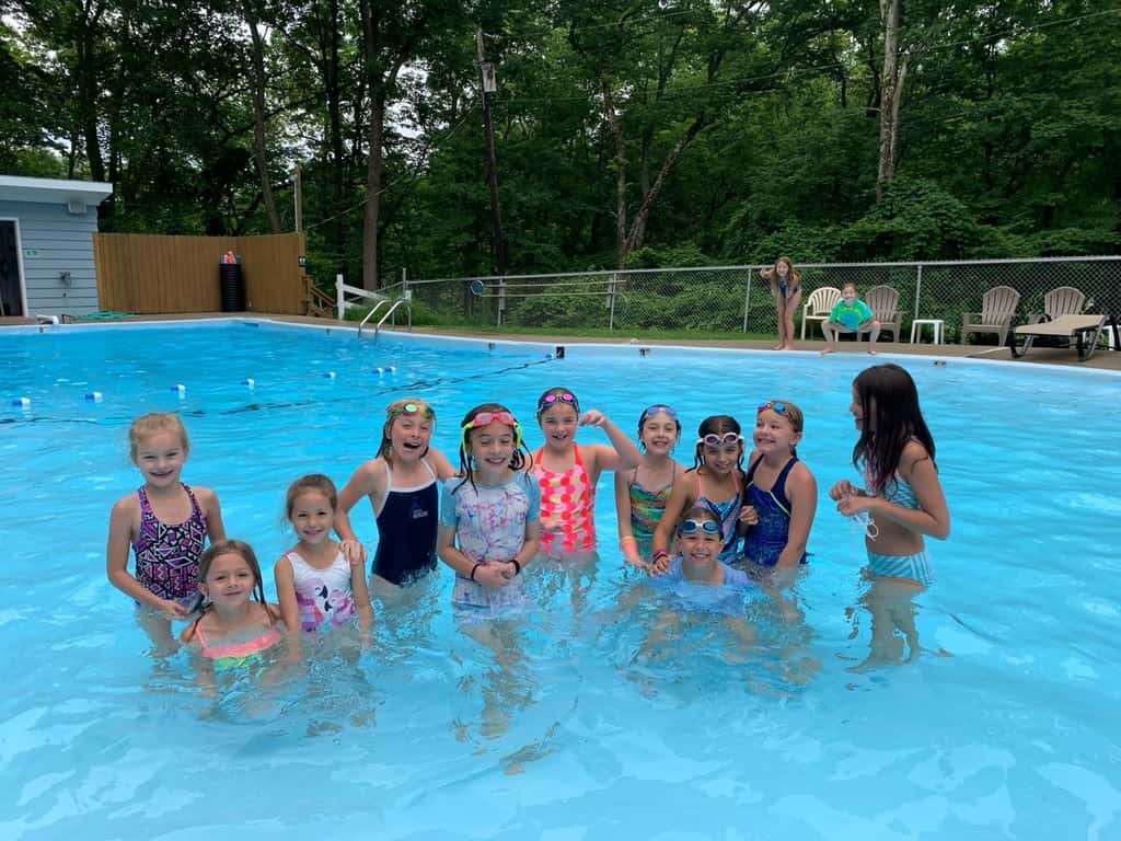 Cool and rainy, but these Junior Girl Scouts still had fun! Lots of swimming, SWAPS, slime, and pizza. Of course, the sun came out five minutes after the party ended!