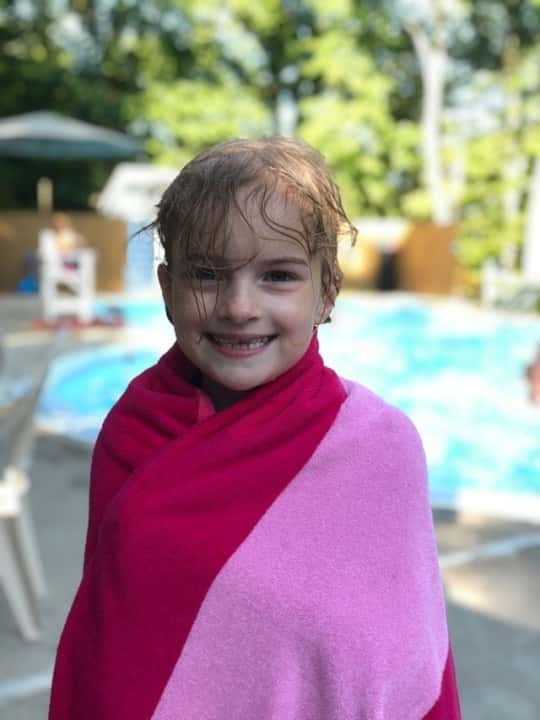 Josie finally joined her sisters in passing the deep end test!