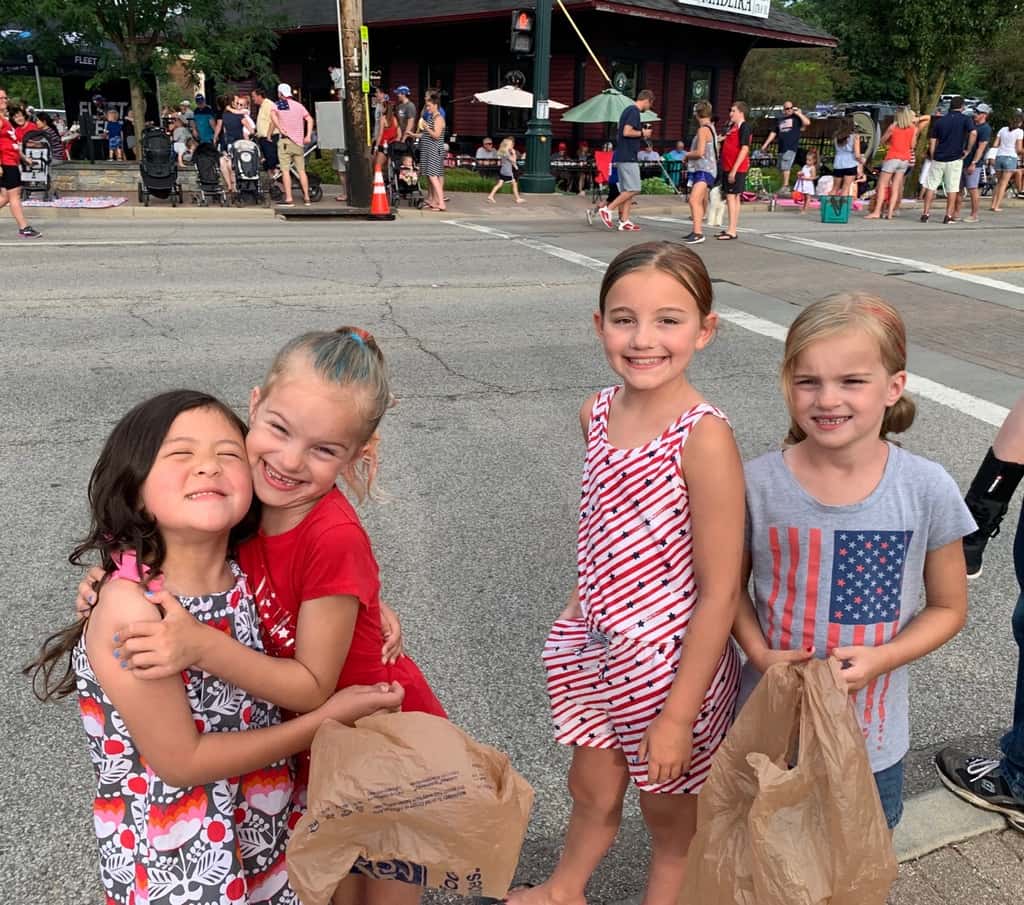 Always fun, but this year’s parade viewing was especially fun - new location and lots of friends!