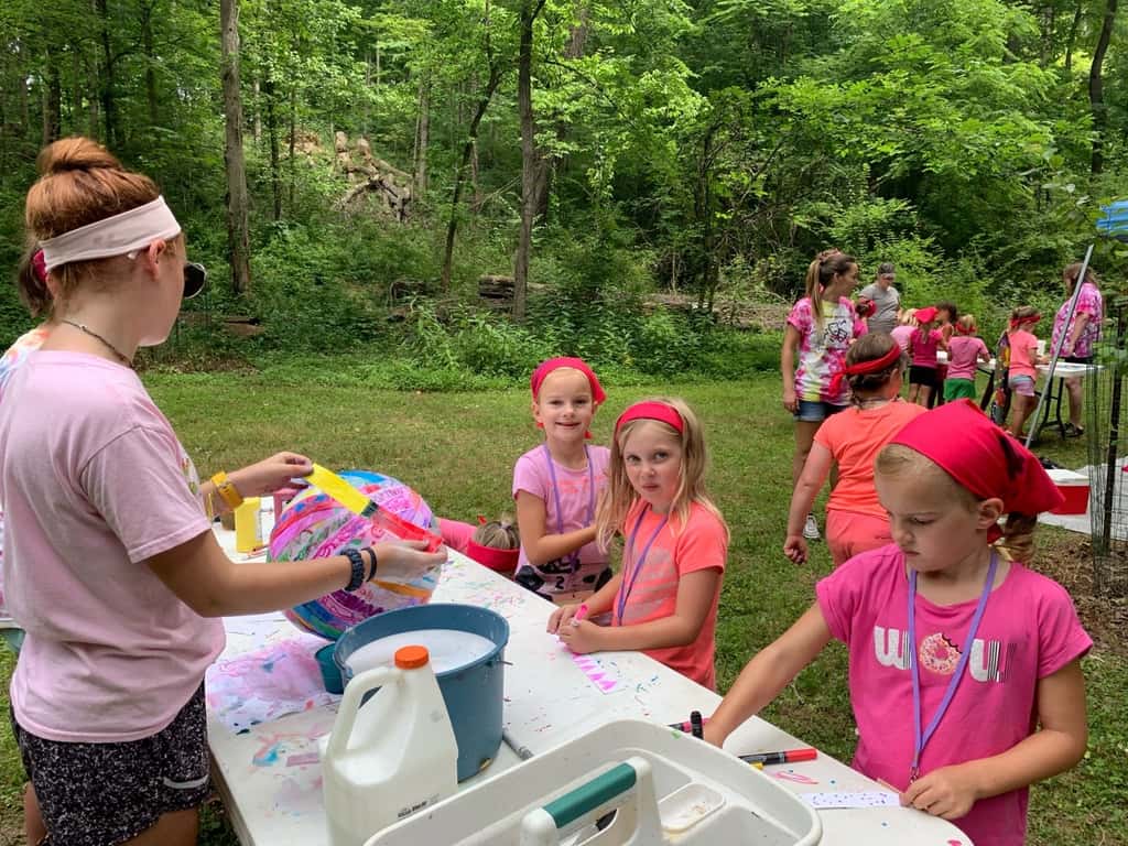 We all had an awesome first day at Girl Scout camp! Abby adventured with some friends and other leaders in the green unit, while I led Gwen and Josie in the pink unit.