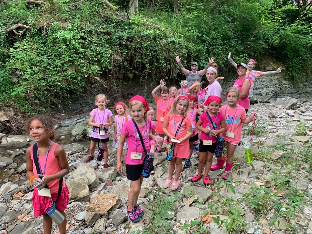 We all had an awesome first day at Girl Scout camp! Abby adventured with some friends and other leaders in the green unit, while I led Gwen and Josie in the pink unit.