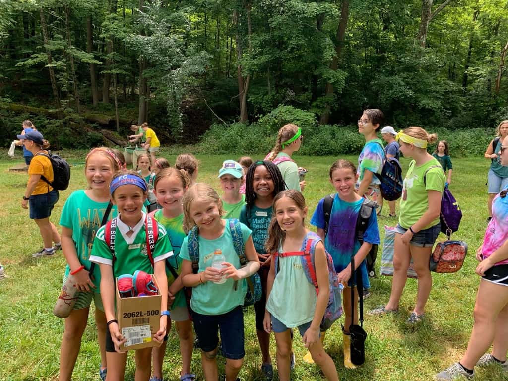 We all had an awesome first day at Girl Scout camp! Abby adventured with some friends and other leaders in the green unit, while I led Gwen and Josie in the pink unit.