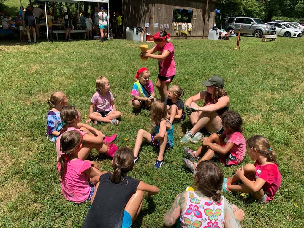I was so worried, but Abby is doing great adventuring without me in green. And, although they were conflicted about attending, Gwen and Josie are fully embracing the experience and loving Girl Scout camp!