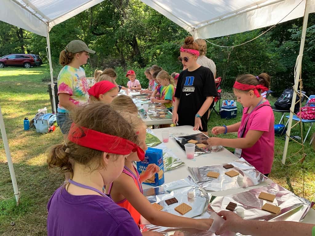 With a space camp theme, we had to bring John’s rocket launcher to camp. The girls loved it!