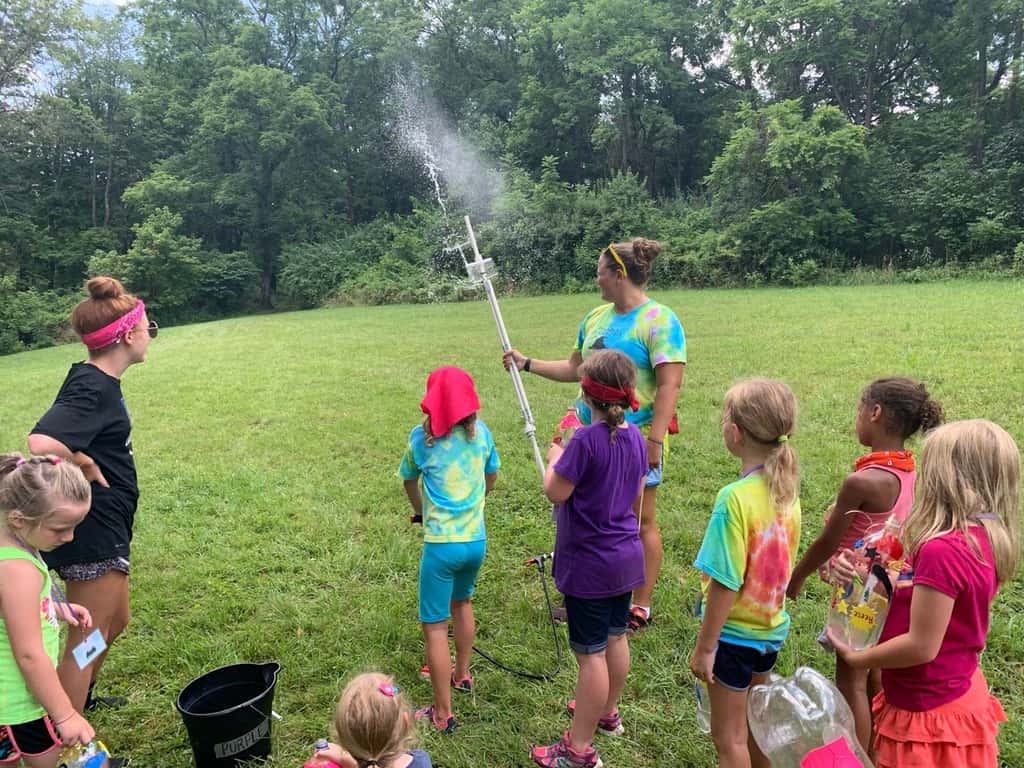 With a space camp theme, we had to bring John’s rocket launcher to camp. The girls loved it!