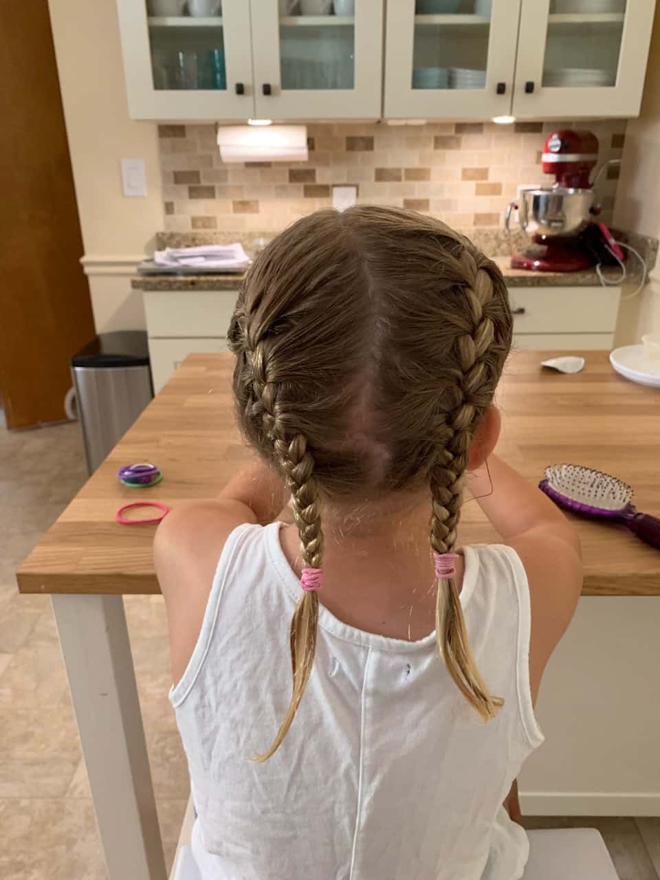Auntie Em inspired us to take our braids up a notch! This mama had to learn how to French braid AND fishtail braid!
