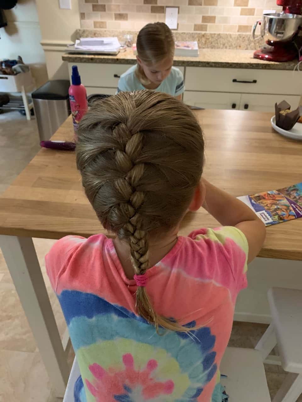 Auntie Em inspired us to take our braids up a notch! This mama had to learn how to French braid AND fishtail braid!