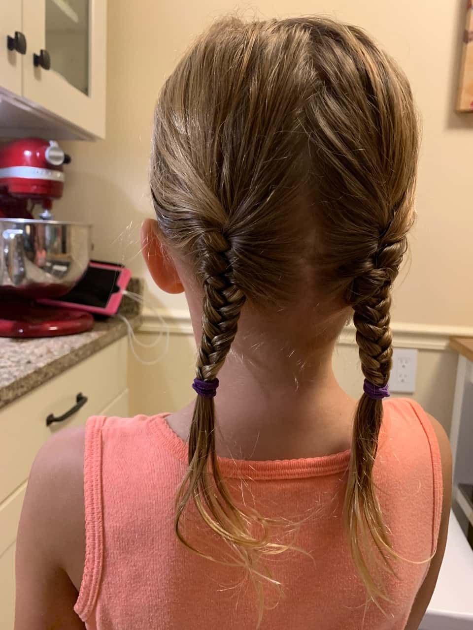Auntie Em inspired us to take our braids up a notch! This mama had to learn how to French braid AND fishtail braid!