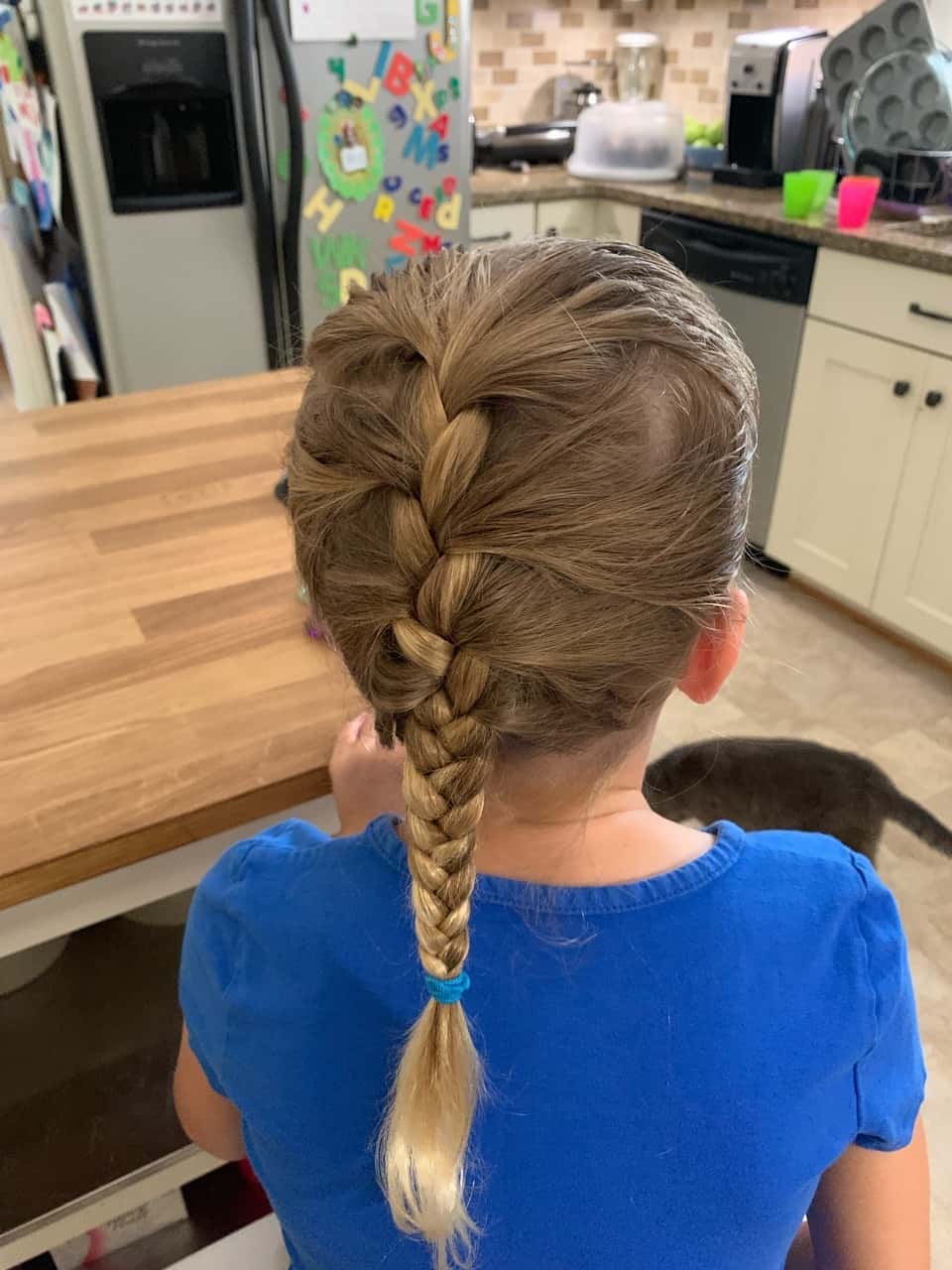 Auntie Em inspired us to take our braids up a notch! This mama had to learn how to French braid AND fishtail braid!