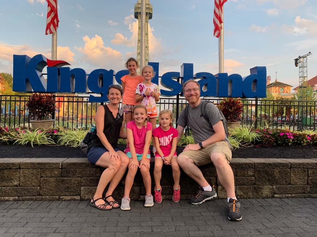 Summer Adventure list: Kings Island! It rained on us, but we still had a blast! Our girls were adventurous. Josie rode her first roller coaster, and loved it! Abby rode Drop Tower and every roller coaster except Diamondback and the Beast, but missed those only because we ran out of time. Gwen tried both the Racer and Adventure Express, her first two coasters outside Snoopy Land.