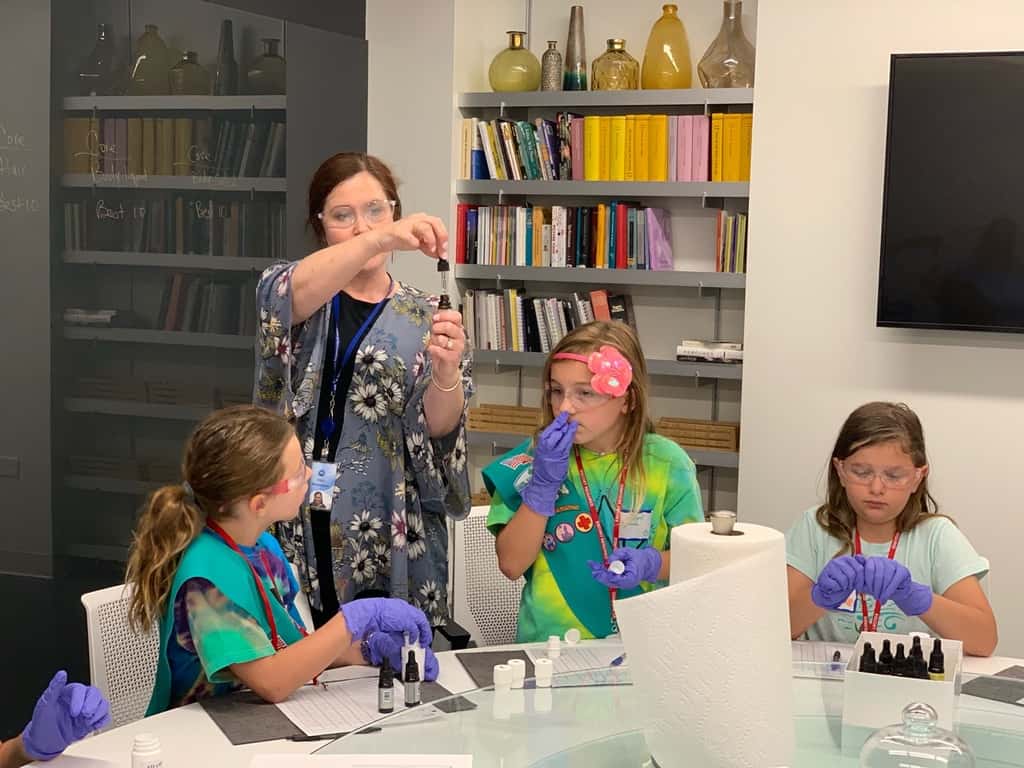 After the amazing flowers badge STEM program today, Abby declared that she is going to study botany and chemistry in college so she can be a perfumist at P&G.
