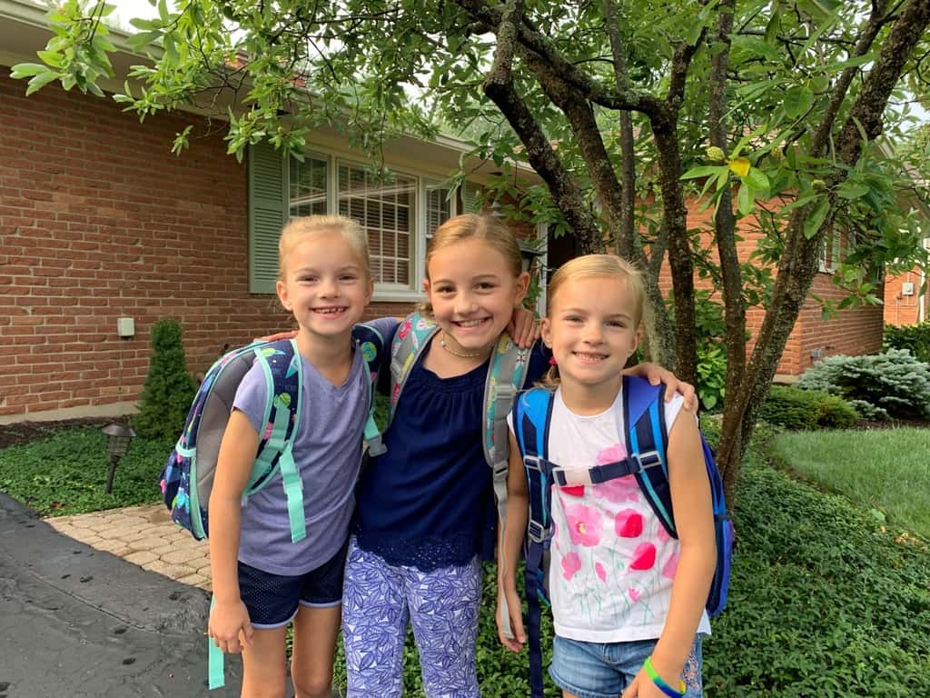 They were so excited about their first day of first and fourth grade!
