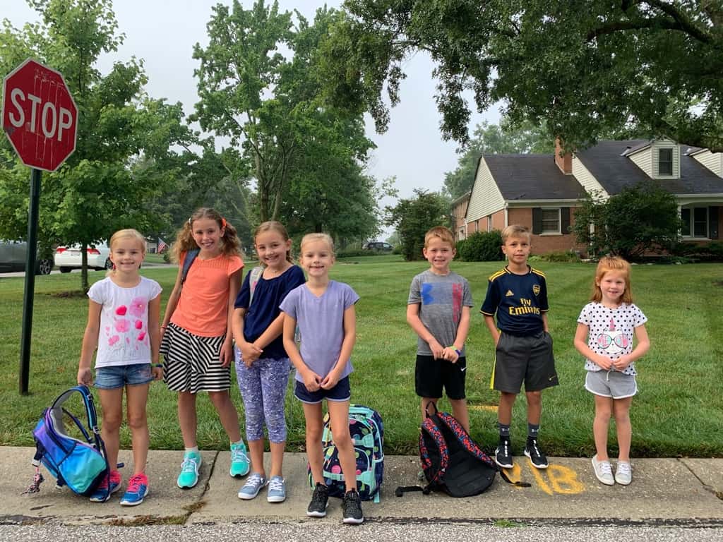 They were so excited about their first day of first and fourth grade!