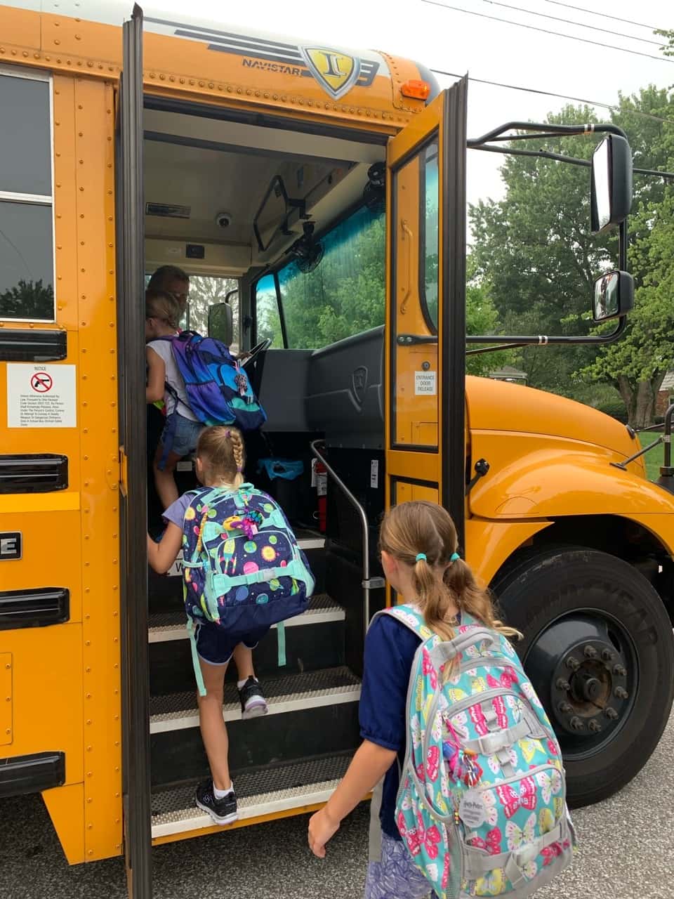 They were so excited about their first day of first and fourth grade!