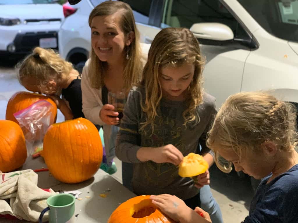 Annual pumpkin carving night!