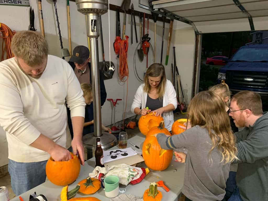 Annual pumpkin carving night!