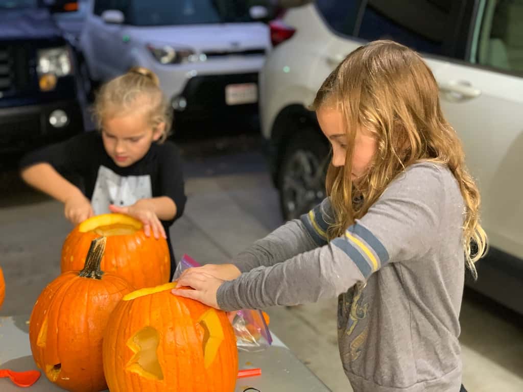 Annual pumpkin carving night!