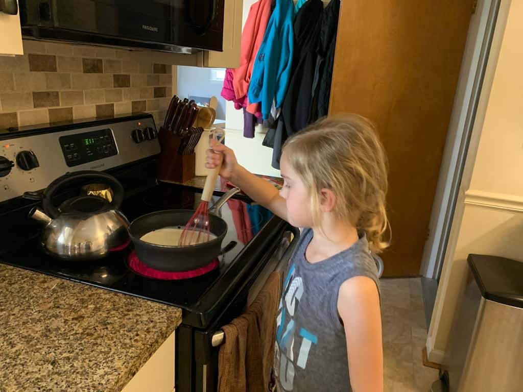 More hiking, cornhole games, soccer, trampoline jumping, walks, cooking, baking, making homemade ice cream, gardening, and creating “coronavirus lemonade stand” plans filled our past few days. Thank goodness for our nice weather!